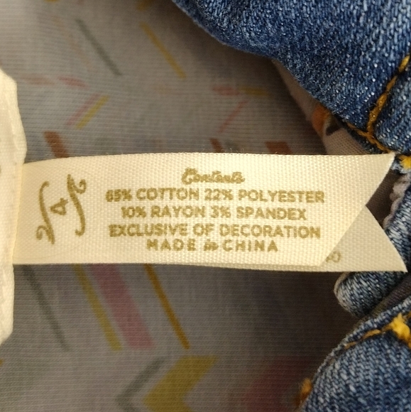 Matilda Jane Denim Cotton Blend Sleeveless Front Button Down Jacket Size 4 - Picture 6 of 8